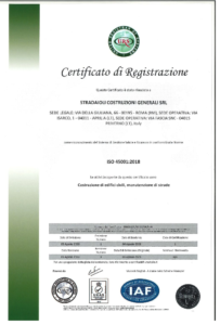 Certificazione Stradaioli Costruzioni Generali – ISO 45001 – Sistema di Gestione Salute e Sicurezza